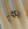 14K Yellow Gold Hardstone Filigree Cameo Ring Size 7.5