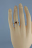 Vintage 10K Yellow Gold Ruby Ring Belcher Setting Size 5.75 Circa 1940