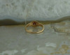 Vintage 10K Yellow Gold Ruby Ring Belcher Setting Size 5.75 Circa 1940