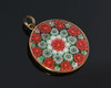 Vermeil Murano Glass Millefiori Disk Pendant