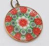 Vermeil Murano Glass Millefiori Disk Pendant