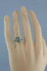 10K Yellow Gold Opal Triplet Ring Bypass Setting Size 5.5 Circa 1970