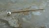 Vintage 10K Rose Gold Pearl Stick Pin Possibly Natural Circa 1940