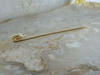 Vintage 14K Yellow Gold White Pearl Horseshoe Stick Pin Circa 1950