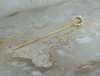 Vintage 14K Yellow Gold White Pearl Horseshoe Stick Pin Circa 1950