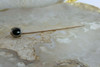 Vintage 14K Yellow Gold Sardonyx Black Onyx Stick Pin Circa 1940