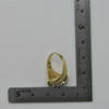 14K Yellow Gold 1 Ct Sapphire and Diamond Halo Ring Size 4.5 Circa 1970