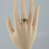 Vintage 14K Yellow Gold Jade Sampler Ring Size 8.5 Circa 1960