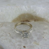 14K White Gold Diamond Princess Checkerboard Ring Size 8.5, Circa 1990