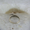 14K White Gold Diamond Princess Checkerboard Ring Size 8.5, Circa 1990