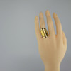 Victorian 1880 Rounded Sovereign Gold Coin Ring set in 14K Gold Size 7.75