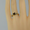 14K Yellow Gold Garnet and Diamond Ring Size 6.75 Circa 1970