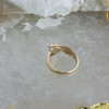 14K Yellow Gold 3 Stone Diamond Ring Size 3.25