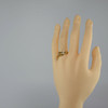 14K Yellow Gold Art Nouveau Style Diamond Solitaire Size 10 Circa 1970