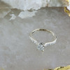 14K White Gold Diamond Engagement Ring 0.70 Ct Center Stone Size 7 Circa 1990