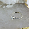 14K White Gold Diamond Engagement Ring 0.70 Ct Center Stone Size 7 Circa 1990