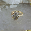 Vintage 14K Yellow Gold 1.5 Ct TW Diamond Cluster Ring GVS Size 7 Circa 1960