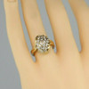 Vintage 14K Yellow Gold 1.5 Ct TW Diamond Cluster Ring GVS Size 7 Circa 1960