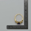 14K Yellow Gold 4 Ct. Amethyst and Diamond Ring Size 8.75 Circa 1970