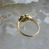 14K YG Diamond Pave Heart Ring 0.25 Ct TW Size 6.25 Circa 1980