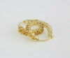 14K YG 2ct tw Citrine Hoop Earrings Locking Hinged Lever Post Circa 1990