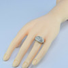 Vintage 18K White Gold Oval Diamond Ring Size 6.25 Circa 1950