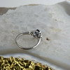 14K White Gold 1ct tw Sapphire and Diamond Accent Ring Size 5 Circa 1970
