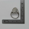 Vintage 14K 2 ct tw WG Diamond Cocktail Ring, H SI, Bypass Design, Size 6.25