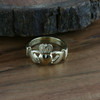 Men's 14K YG Claddagh Ring, Bold Casting, High Relief, .5 inch across, Size 10.5