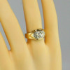 Men's 14K Yellow Gold Vintage Diamond Ring, 1/4ct round center, Ring Size 11.25