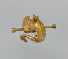 14k Yellow Gold Carousel Swan Pin with Enameled Sections, 1979 Franklin Mint