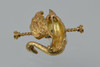 14k Yellow Gold Carousel Swan Pin with Enameled Sections, 1979 Franklin Mint