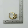 14K Yellow Gold 3 ct tw Designer Diamond Cocktail Ring Size 5 Circa 1970