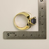 14K Yellow Gold Emerald Cut Sapphire Ring Size 7 Circa 1970