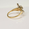 14K White and Yellow Gold Butterfly Diamond Ring Size 7.75 Circa 1960