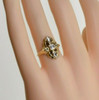 14K Yellow Gold Diamond Ring with White Gold Accents Size 5.75 Circa 1960
