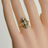 14K Yellow Gold Diamond Ring with White Gold Accents Size 5.75 Circa 1960