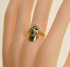 Vintage 14K Yellow Gold Jockey Cap Diamond Ring Size 7 Circa 1960