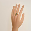 Vintage 14K Yellow Gold Jockey Cap Diamond Ring Size 7 Circa 1960