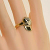 Vintage 14K Yellow Gold Jockey Cap Diamond Ring Size 7 Circa 1960