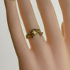 14K Yellow Gold Expandable Dolphin Ring florentine finish Ring Size 6 Circa 1980