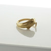 14K Yellow Gold Expandable Dolphin Ring florentine finish Ring Size 6 Circa 1980