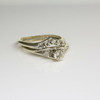 14K White Gold Engagement Ring Set Size 5 Circa 1970