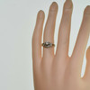 14K White Gold Engagement Ring Set Size 5 Circa 1970