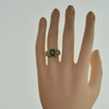 14K Yellow Gold Nice 2.5ct tw Emerald and Diamond Ring Size 5.25 Circa 1980