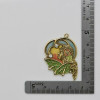 Wonderful Yellow Gold Plique Enamel Art Nouveau Pendant