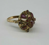 Antique 14K Yellow Gold Ruby Dome Ring Circa 1940 Size 7