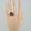 Antique 14K Yellow Gold Ruby Dome Ring Circa 1940 Size 7