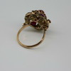 Antique 14K Yellow Gold Ruby Dome Ring Circa 1940 Size 7