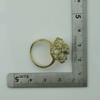 14K Yellow Gold Opal Flower Ring Fine Crystal Opals Size 6.75 Circa 1970